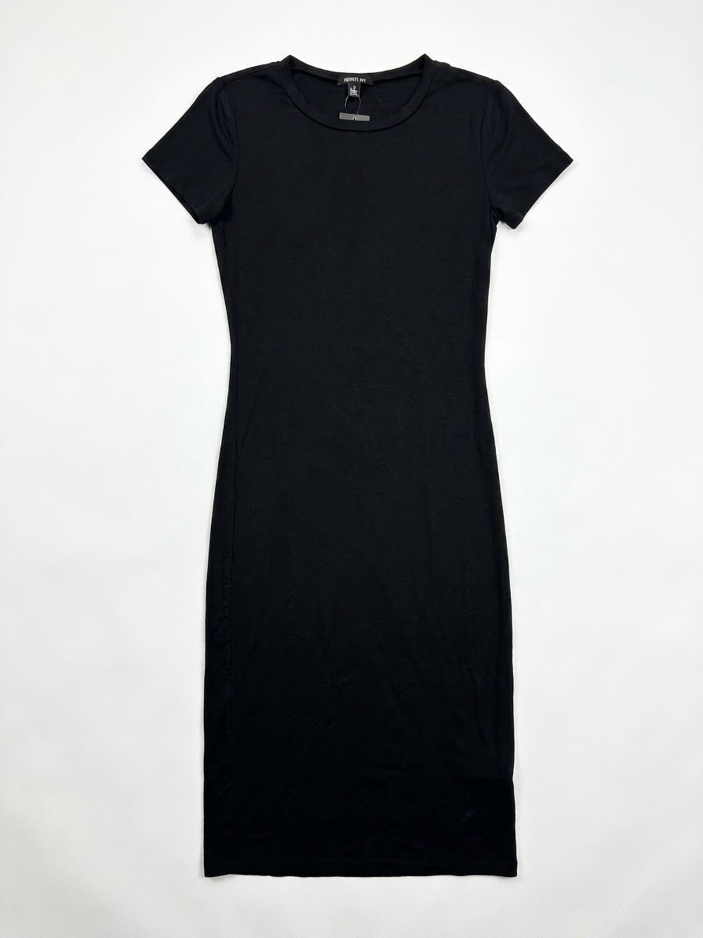 Forever 21 Black Short-Sleeve Maxi Dress